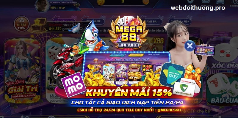 Giao diện Mega88 Casino thân thiện